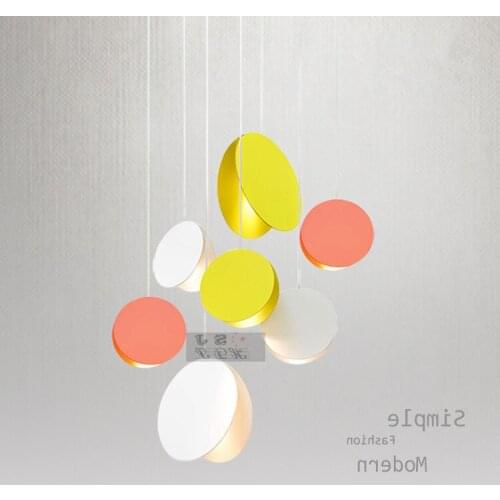 Modern Nordic Ambit Pendant Lights Denmark Colored Macaron Aluminum Led Pendant Lamp Kitchen Restaurant Light Ceiling Fixtures