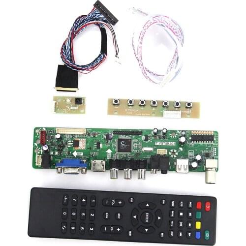 TV+HDMI+VGA+CVBS+USB) For LP156WF4-SLB1 N156HGE-L11 T.VST59.03 LCD/LED Controller Driver Board LVDS Laptop 1920x1080 Russian