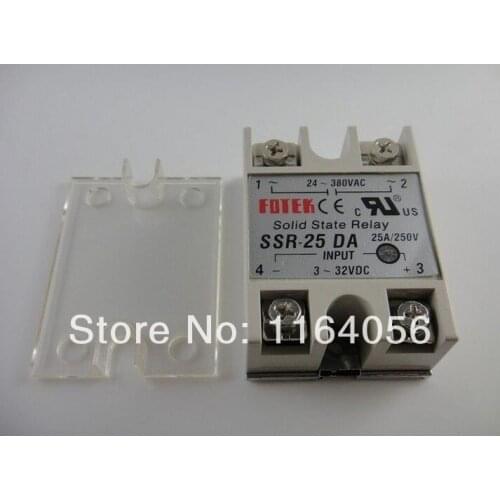 5pcs Solid State Relay SSR-25DA 25A /250V 3-32VDC