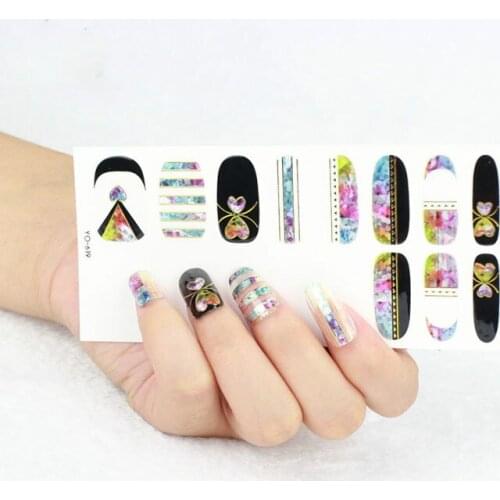 Wholesale 200packs Mirror Effect Fancy Galaxy Nail Wraps Waterproof Ultra-thin Self-adhesive Non-toxic Laser Glass Nail Sticker