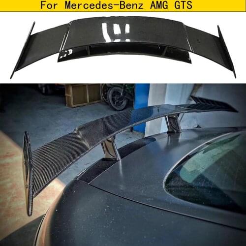 Carbon Fiber Rear Spoiler Boot Lip Fit For Mercedes Benz AMG GT AMG GTS AMG GTR Coupe 2-Door 2018+ Rear Trunk Wings