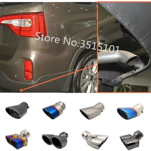 Car Rear Back Cover Muffler End Stainless Steel Tail Pipe Dedicate Outlet Exhaust 1pcs For Kia Sorento 2013 2014