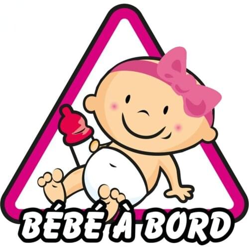 10cm*10cm 1 Pcs Caution Car Sticker Cartoon Lovely Bebe A Bord Baby on Board Automobiles Accessories PVC Decal for Ford Focus