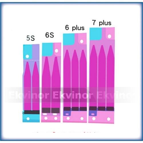 100pcs Battery Adhesive Sticker for iPhone 6 & 6S Plus 5S 7 7Plus 5 3M Double Tape Pull Trip Glue Replacement Parts