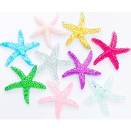 8Pcs Slime Charms Starfish Filler For Clear/Fluffy Mud Box Popular Children Toys Kids Slime DIY Kit Accessories Modeling Clay