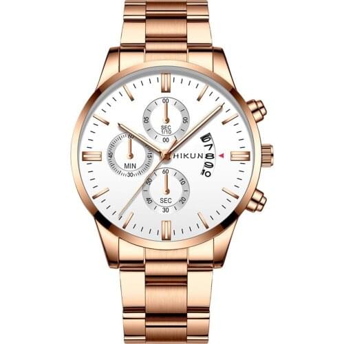 Sleek Minimalist Fashion With Steel Band Dial Mens Quartz Watch Gift Watch часы мужские relogio masculino reloj hombre