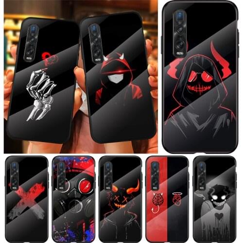 Tempered Glass Cover Devil Bad Boy Anime For OPPO A9 2020 A52 Find X2 Lite Realme 7 7i 6 5 Pro C3 XT Shockproof Phone Case