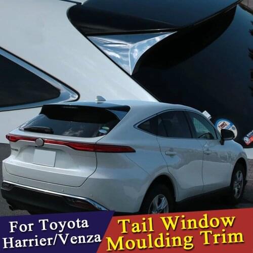 For Toyota Harrier Venza XU80 Rear Window Triangle Spoiler Trim Car Accessories Sticker ABS