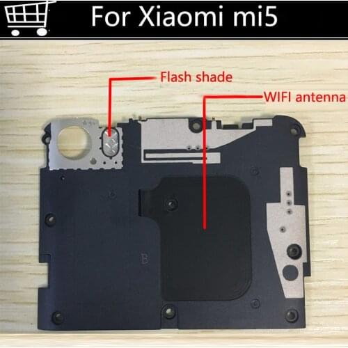 For Xiaomi Mi5 MI 5 Original Back Frame shell case cover on the Motherboard and WIFI antenna repair parts For Xiaomi Mi5 MI 5