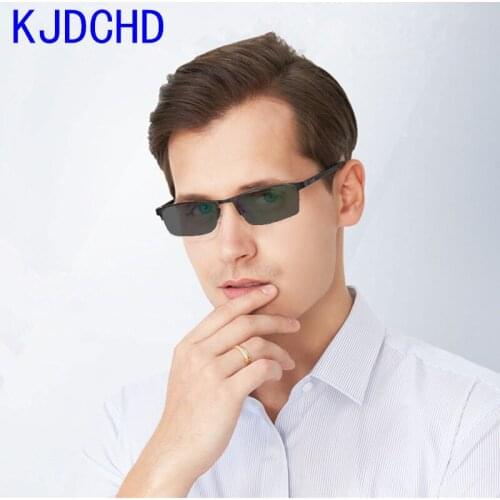 2020 newly designed photochromic reading glasses men and women half frame titanium alloy with diopter reading glasses