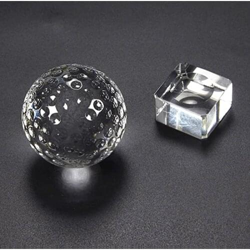 Crystal Golf Ball Figurine Glass Sphere Paper Weight Home Decor Ornaments Business Athletic Sports Globe Creative Gift Souvenir