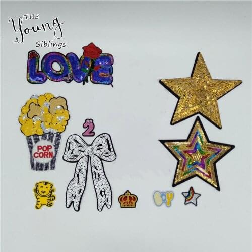 Animal Embroidery Stickers Sequins Hot melt adhesive Patches Iron on patch Mixture Badges DIY Clothing Accessories C6605-C6621