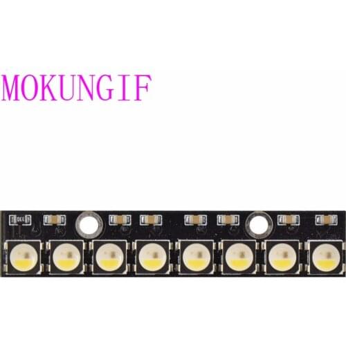 Mokungit WS2812B 8 Bits LEDs Pixel SK6812 WS2812B 5050 RGB+ Warm White/RGB LED Ring Light with Integrated Ragid Strip DC5V