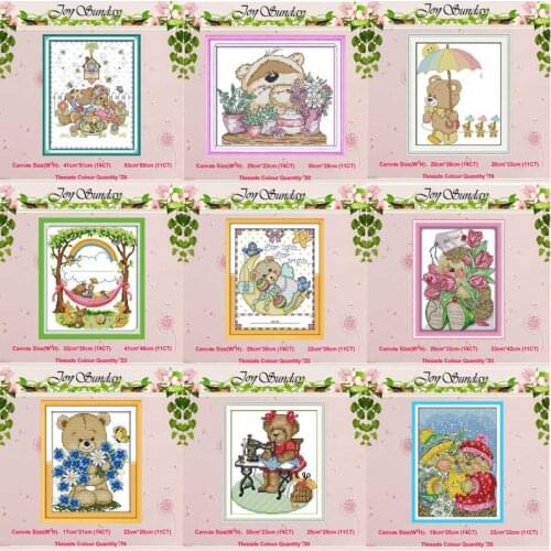 The Little Bear painting counted Cross Stitch 11CT 14CT Cross Stitch Set Wholesale DIY Cross-stitch Kit Embroidery Needlework