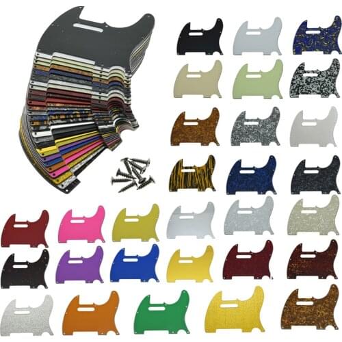KAISH 8 Hole Tele Scratch Plate with screws Guitar Pickguard Various Colors for Fender Telecaster