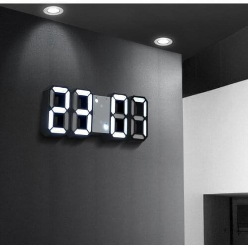 3D Wall lamp USB Power LED Digital Clock light Electronic Desk Table Desktop Clock 12/24 Hours Display Home Decor Wake up night