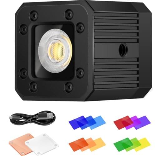 Neewer Mini COB Video Light Up to 65ft/20m Dimmable Fill Light On Camera with Built-in Battery for Smartphone DSLR Action Camera