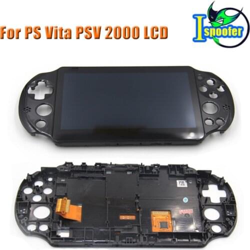 Original New Compatible for PS VITA PSV 2000 for PSVITA 2 2000 Display LCD Screen Touch Screen Digitizer Assembly with frame