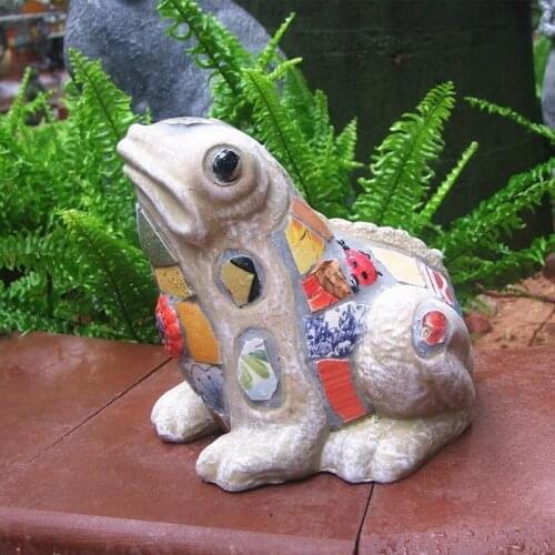OUTDOOR FROG GARDEN ORNAMENT EUROPEAN CERAMIC ANIMAL COURTYARD LANDSCAPE DECORATION