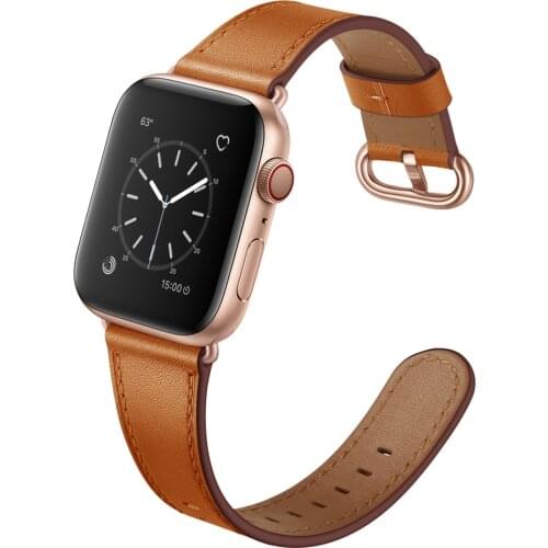 Genuine Leather band strap for apple watch series 1 2 3 4 5 iwatch 40mm 44mm watchbands 38mm 42mm bands