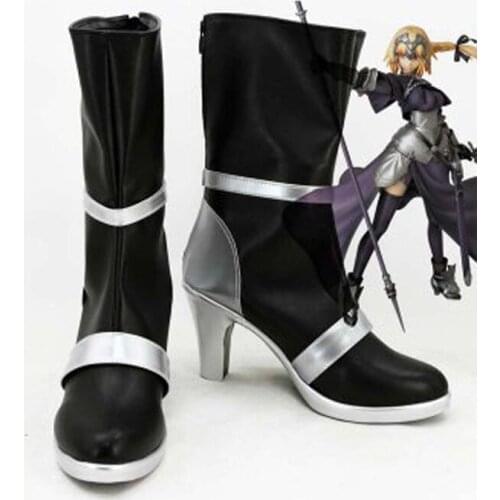 Fate Apocrypha Ruler Cosplay Boots Shoes Anime Party Cosplay Boots Custom Made Women High Heel Shoes