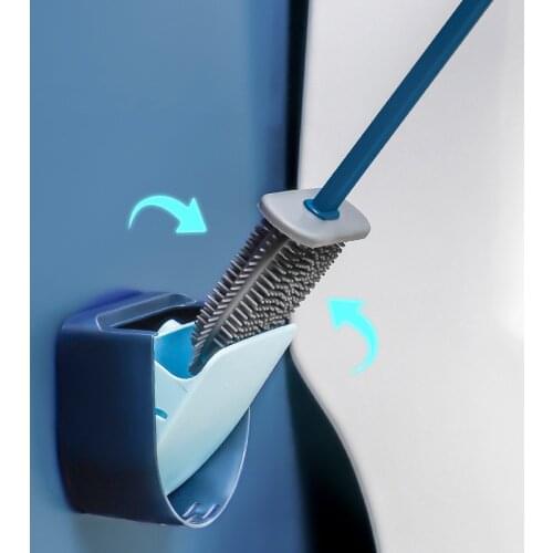 Youpin Silicone toilet brush free punch wall hanging household toilet cleaning long handle soft hair no dead angle gap brush