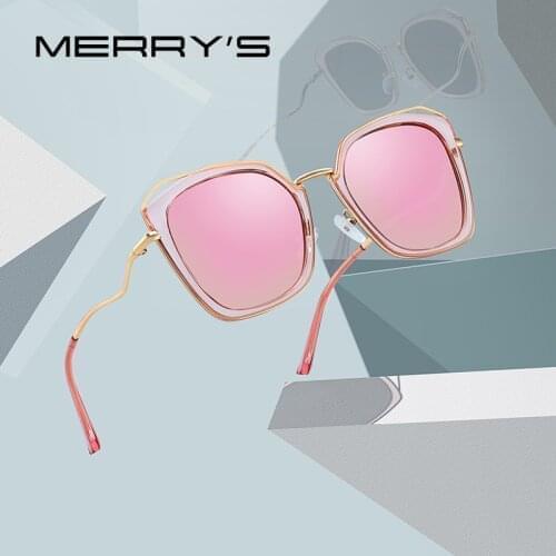 MERRYS Women Luxury Fashion Cat Eye Sunglasses Ladies Polarized Sun glasses UV400 Protection S6225