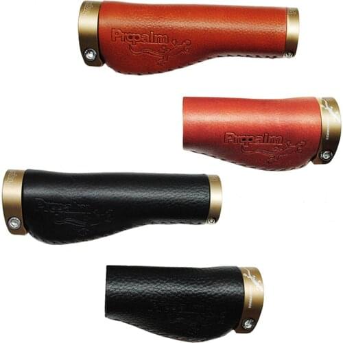 Bicycle Grip Vintage Leather Meat Ball Deformed Grip Comfortable Bicycle Accessories Bicycle Mountain Bike Leather Grip