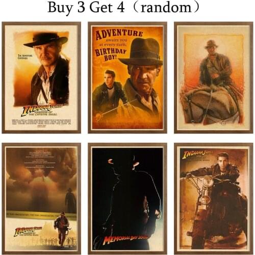 Indiana Jones and the Kingdom of the Crystal Skull Vintage Retro Poster posters & prints Vintage Style Movie Poster42X30cm