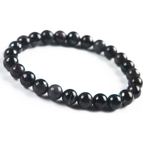 South Africa Genuine Natural Purpel Sugilite Gems Stone Crystal Round Loose Beads 8mm Bracelet