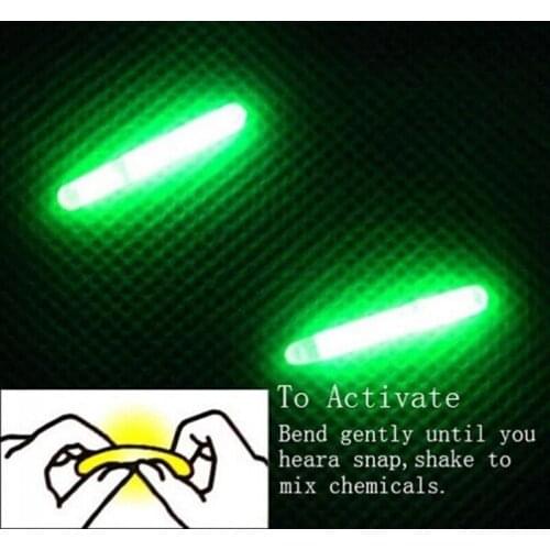 10Pcs 5Bag Fluorescent Lightstick Fishing float dark glow stick night Float Rod Light fishing tackle Visual 37mm*4.5mm