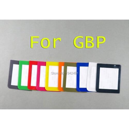 10pcs Good quality Colorful Replacement plastic protective screen lens with logo for Gameboy Pocket GBP