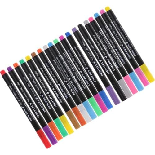 2mm Permanent Nontoxic Fabric Markers Pen for DIY T-shirts Clothes Shoes Bags