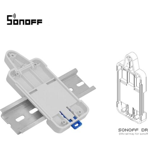 2Pieces SONOFF DR DIN Rail Tray Adjustable Mounted Rail Housing Support Solution for Mounted On Guideway Control Board