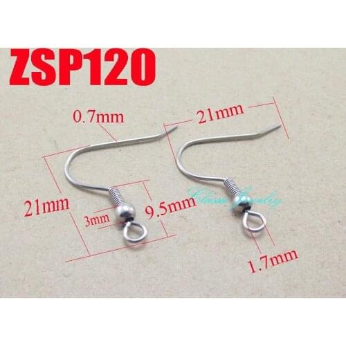 2000pcs stainless steel Ear nail hook earring accessories Jewelry DIY parts ZSP120
