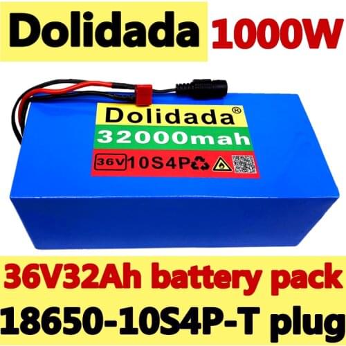 2020 NEW 36V battery 10S4P 32Ah battery pack 1000W high power battery 42V 32000mAh Ebike electric bike BMS
