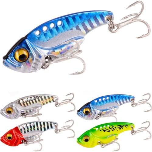 6pc/lot 7/10/15/20G Hard Metal Vib Blade Lure Sinking Vibration Fishing Lures Baits Artificial Vibe for Bass Pike Perch Fishing