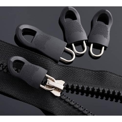 8PCS/Set Detachable Metal Zipper Pull Tags Zip Fixer for Clothes Black Zipper Puller Slider for Travel Bag Suitcase Clothes Tent