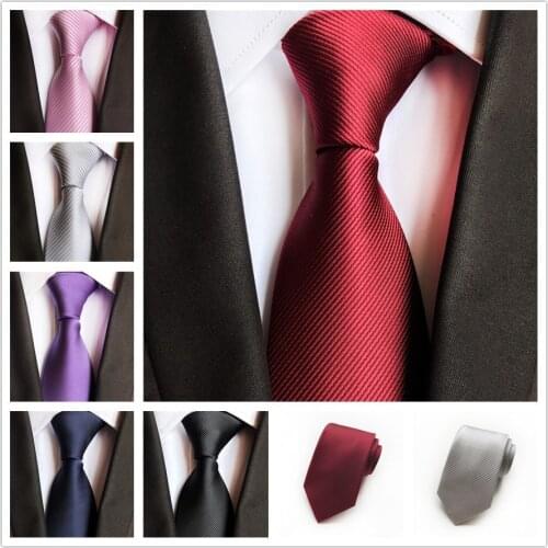 8cm 2400 Strands High Quality Woven Tie High Level Solid Color Necktie for Gentlemen Wedding Business Party