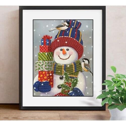 Diamond Painting Christmas 5d DIY Diamond Embroidery Snowman Full Square Drill Cartoon Picture Of Rhinestone Decoration