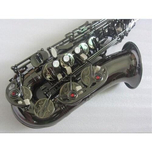 New Quality saxophone E flat Alto saxophone Black Nickel Gold musical instruments Super played Sax professional grade