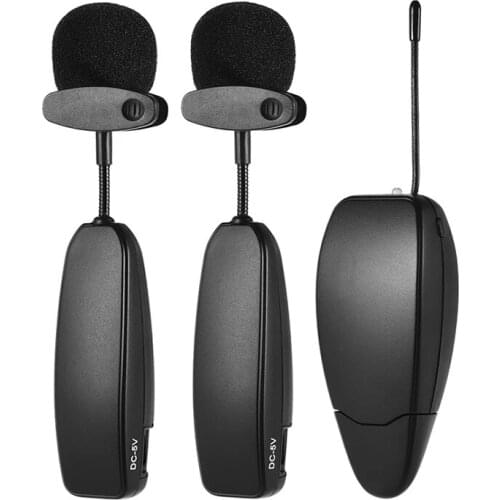 Wireless Microphone Lavalier Mic System UHF Multifunctional Wireless Lapel Microphone for Camera Phone Recording Speaker
