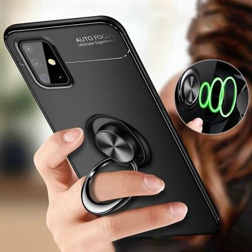 Luxury Ring Phone Case For Samsung Galaxy M11 M21 M31 M51 M30S M21S M31S A01 A11 A21 A31 A51 A71 A21S Cover Silicone Holder Case
