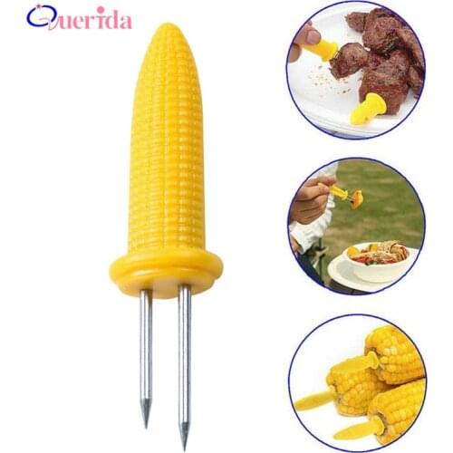 20/50/100Pcs/Set Handle PP Corn Fork Corn Holders Skewers Needle Fork Multi-Function Fruit Fork Party Kitchen BBQ Barbecue Tools