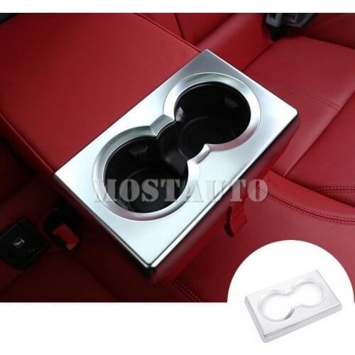 For Alfa Romeo Giulia Interior Rear Water Cup Holder Trim Cover 2017-2019 1pcs Car Accessories Interior Car Decor Car Trim