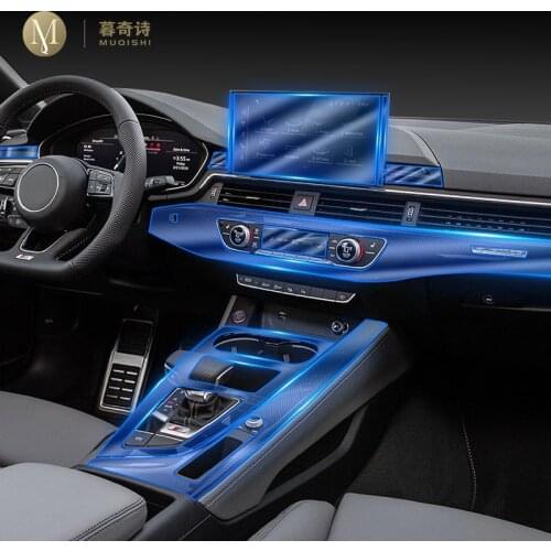 For Audi A5 S5 2021 Car Interior Center console Transparent TPU Protective film Anti-scratch Repair film Accessories Refit