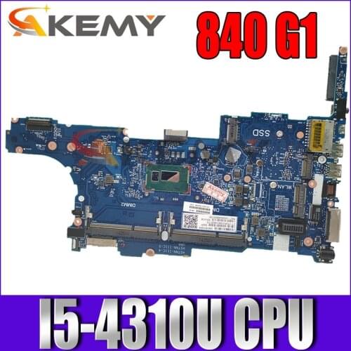 FOR HP Elitebook FOR HP Elitebook 840 G1 Motherboard 778964-001 778964-501 778964-601 6050A2560201-MB-A03 I5-4310U