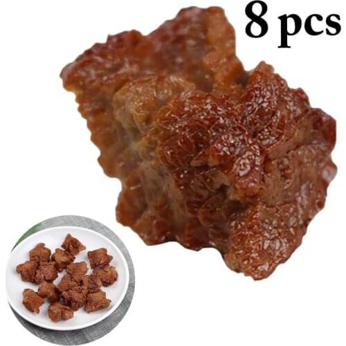 8PCS Artificial Food Decorative PVC Fake Realistic Steak Simulation Food Home Decoration Kids Toy Tricky Props