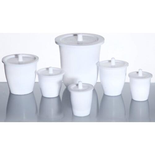 2pcs/lot 25/30/50/100/250mL Lab Polytef PTFE Crucible with Cover Laboratory Equipment