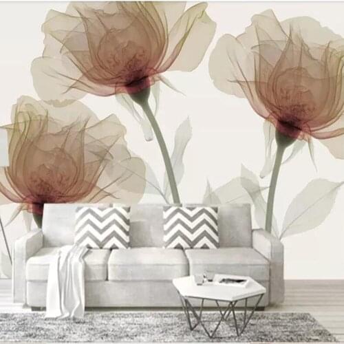 Milofi custom 3D wallpaper mural Nordic hand-painted floral background wall paper mural decoration wallpaper mural